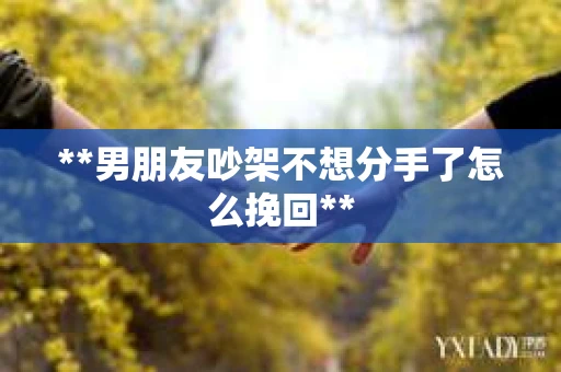**男朋友吵架不想分手了怎么挽回**
