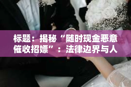 标题：揭秘“随时现金恶意催收招嫖”：法律边界与人性拷问