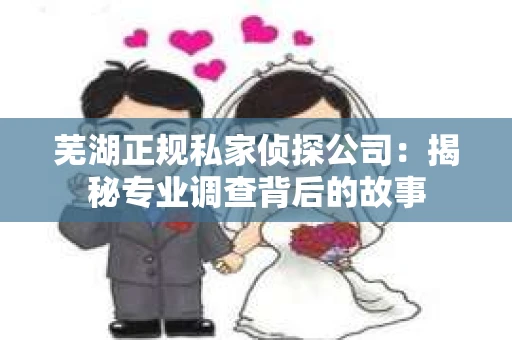 芜湖正规私家侦探公司：揭秘专业调查背后的故事