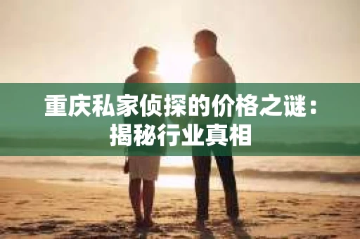 重庆私家侦探的价格之谜：揭秘行业真相