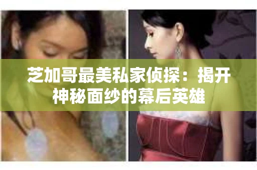 芝加哥最美私家侦探：揭开神秘面纱的幕后英雄
