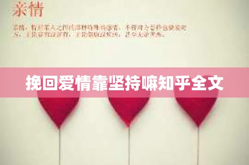 挽回爱情靠坚持嘛知乎全文